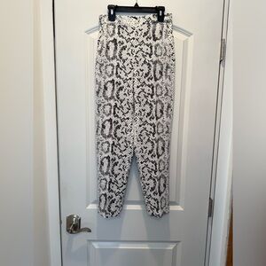 J. Crew Monochrome Snake Print Cropped Pants
